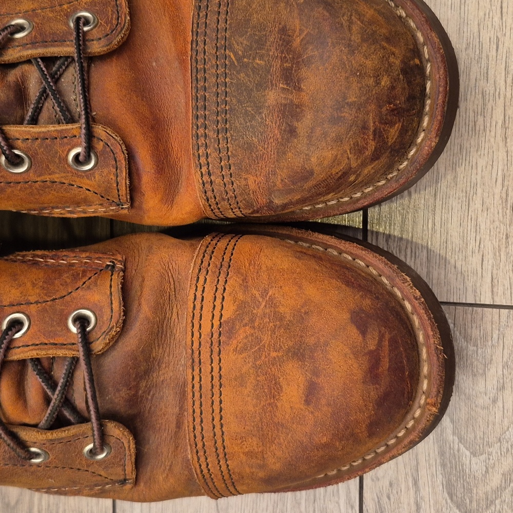RED WING Iron Ranger 8085 Copper Brown Leather Sz 10.5 D Mens Lace Up Work Boots - Picture 5 of 14